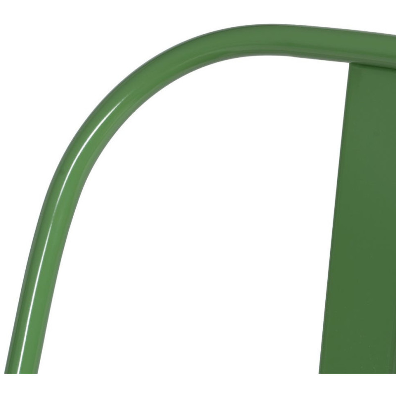 Chaise industrielle chic en Métal Vert Dallas (Lot de 4) - 6