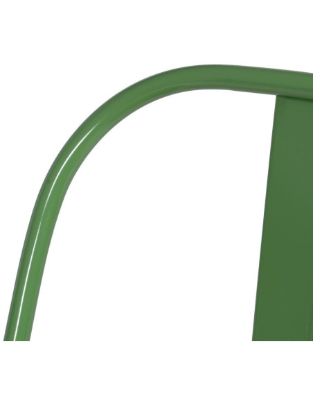 Chaise industrielle chic en Métal Vert Dallas (Lot de 4) - 6