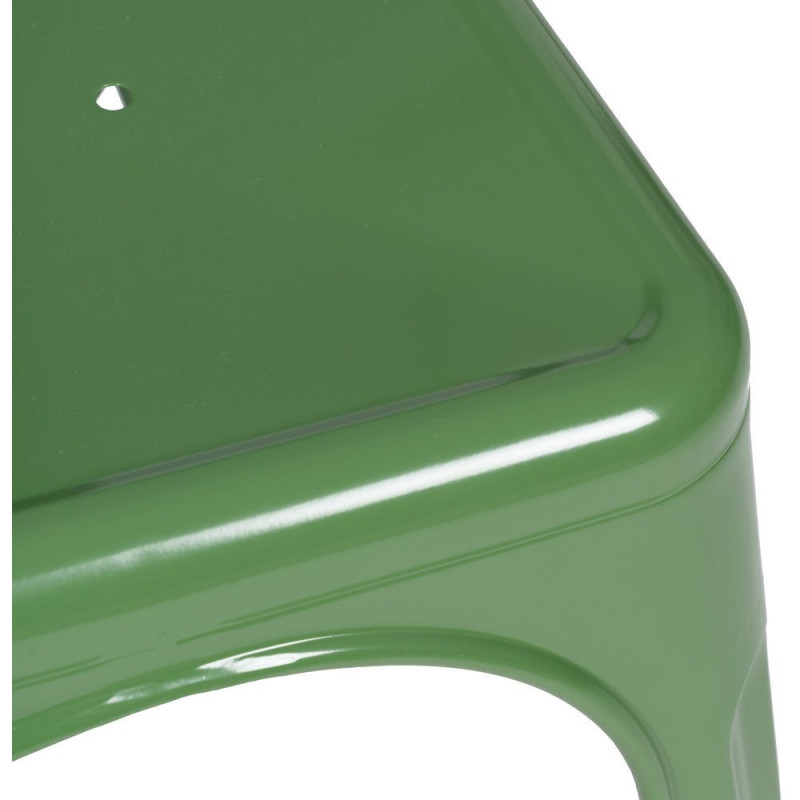 Chaise industrielle chic en Métal Vert Dallas (Lot de 4) - 7