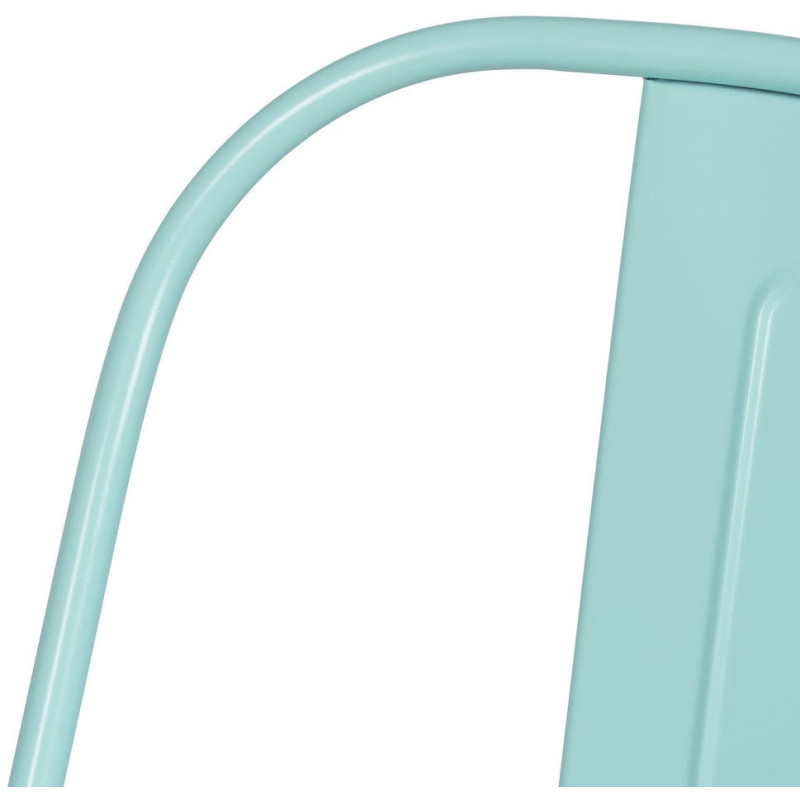 Chaise industrielle chic en Métal Bleu Dallas (Lot de 4) - 6