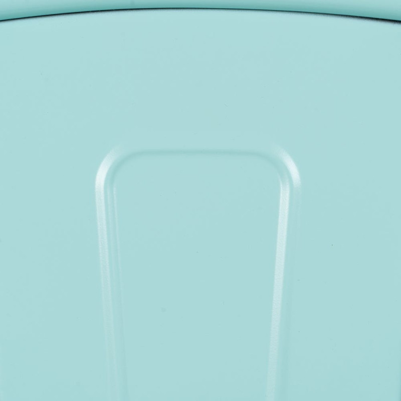 Chaise industrielle chic en Métal Bleu Dallas (Lot de 4) - 10