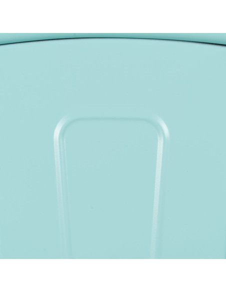 Chaise industrielle chic en Métal Bleu Dallas (Lot de 4) - 10