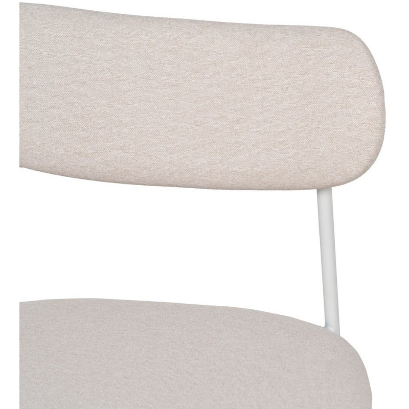 Chaise originale moderne en Tissu Métal Blanc crème Zira (Lot de 6) - 4