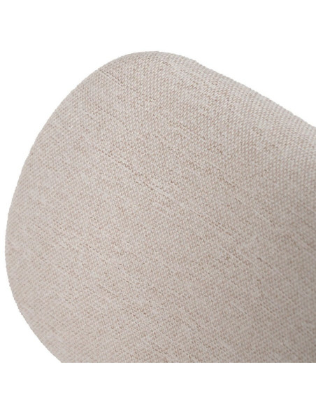 Chaise originale moderne en Tissu Métal Blanc crème Zira (Lot de 6) - 5