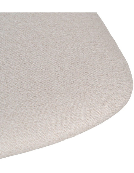 Chaise originale moderne en Tissu Métal Blanc crème Zira (Lot de 6) - 6