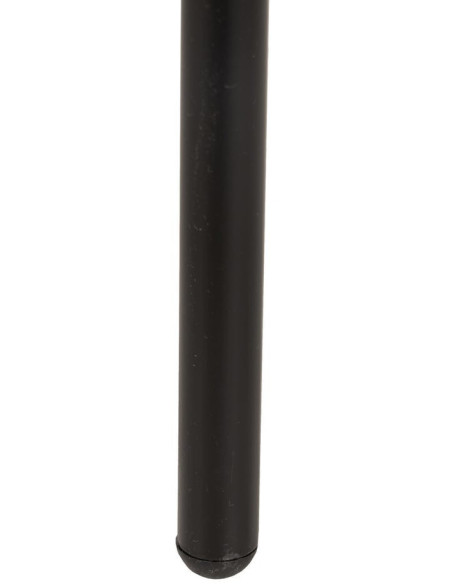 Chaise moderne motif fleurs en Tissu Métal Noir Nerea (Lot de 4) - 11