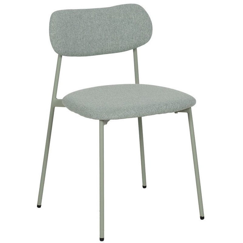 Chaise originale moderne en Tissu Métal Vert Zira (Lot de 6) - 1