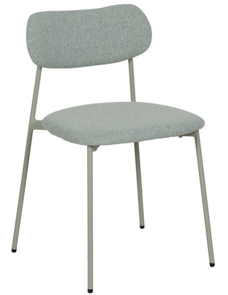 Chaise originale moderne en Tissu Métal Vert Zira (Lot de 6) - 1