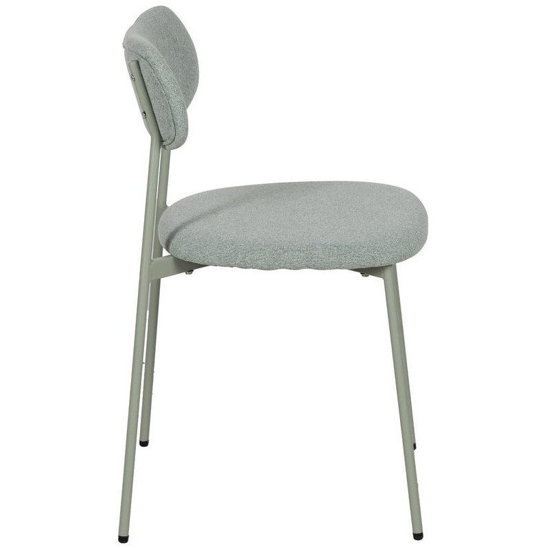 Chaise originale moderne en Tissu Métal Vert Zira (Lot de 6) - 2