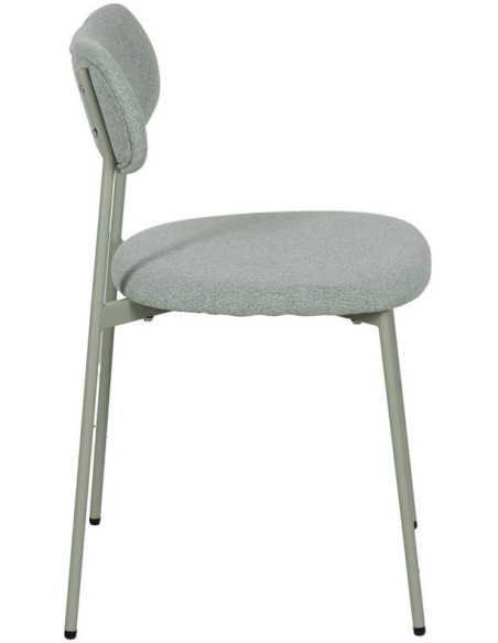 Chaise originale moderne en Tissu Métal Vert Zira (Lot de 6) - 2