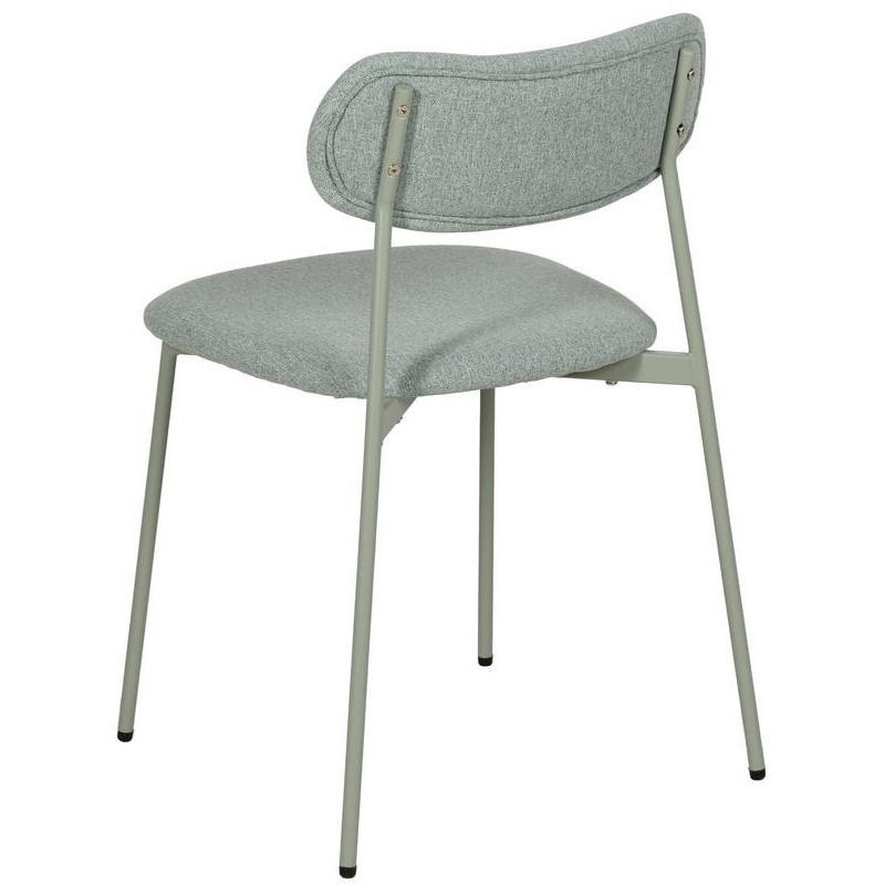 Chaise originale moderne en Tissu Métal Vert Zira (Lot de 6) - 3