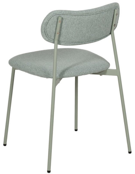 Chaise originale moderne en Tissu Métal Vert Zira (Lot de 6) - 3