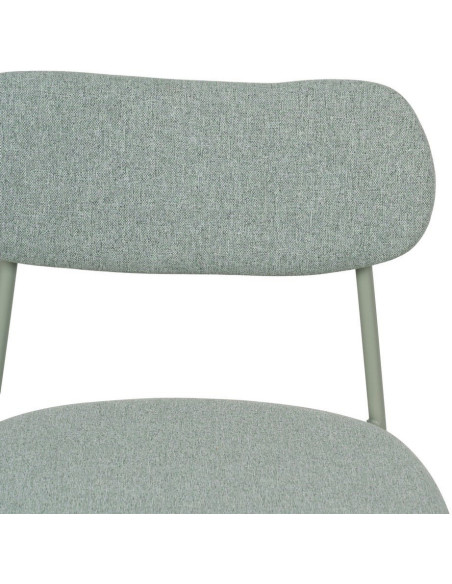 Chaise originale moderne en Tissu Métal Vert Zira (Lot de 6) - 4