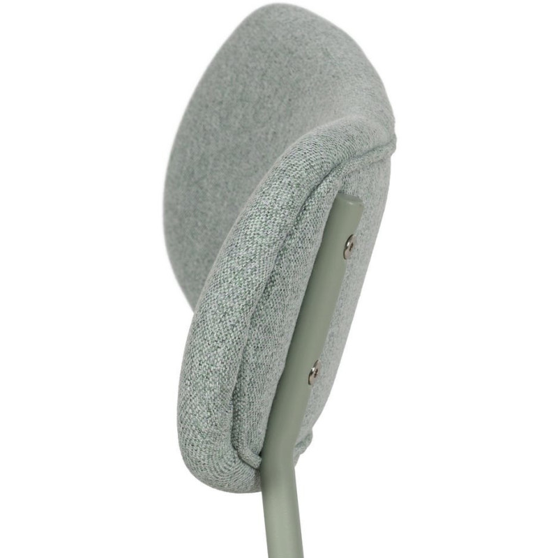 Chaise originale moderne en Tissu Métal Vert Zira (Lot de 6) - 5