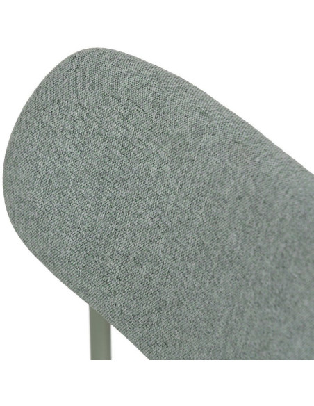Chaise originale moderne en Tissu Métal Vert Zira (Lot de 6) - 6
