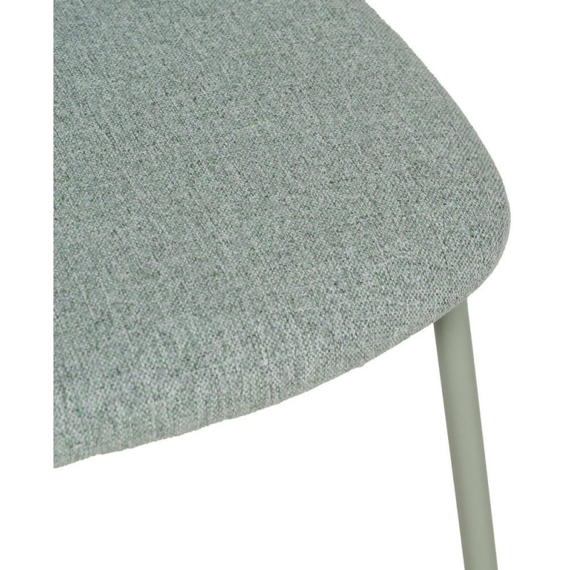 Chaise originale moderne en Tissu Métal Vert Zira (Lot de 6) - 7