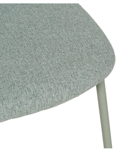 Chaise originale moderne en Tissu Métal Vert Zira (Lot de 6) - 7
