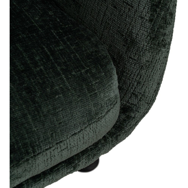 Grand Fauteuil pivotant moderne en Tissu Vert Métal Noir Fabian - 10