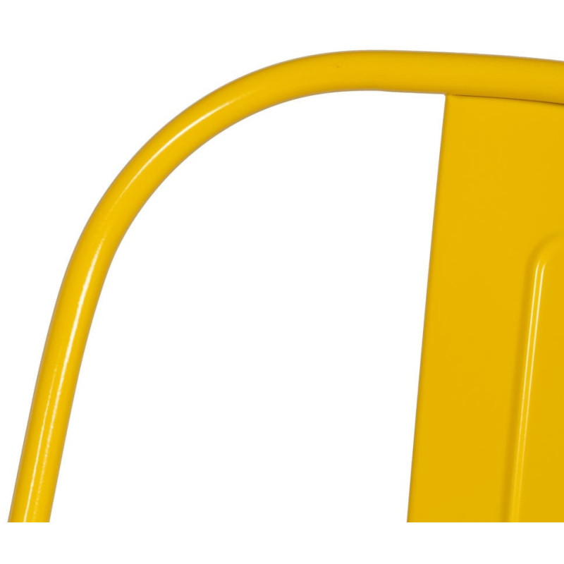 Chaise industrielle chic en Métal Jaune Dallas (Lot de 4) - 6