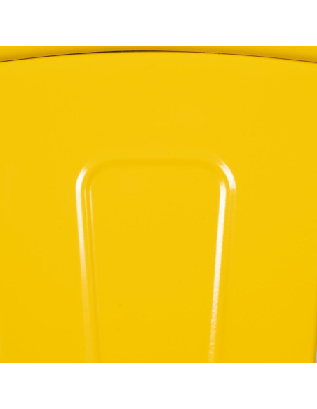 Chaise industrielle chic en Métal Jaune Dallas (Lot de 4) - 10