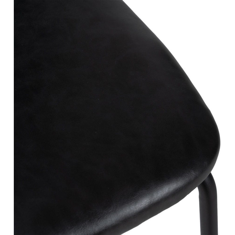 Chaise vintage chic en Polyuréthane Noir Métal Noir (Lot de 2) - 8