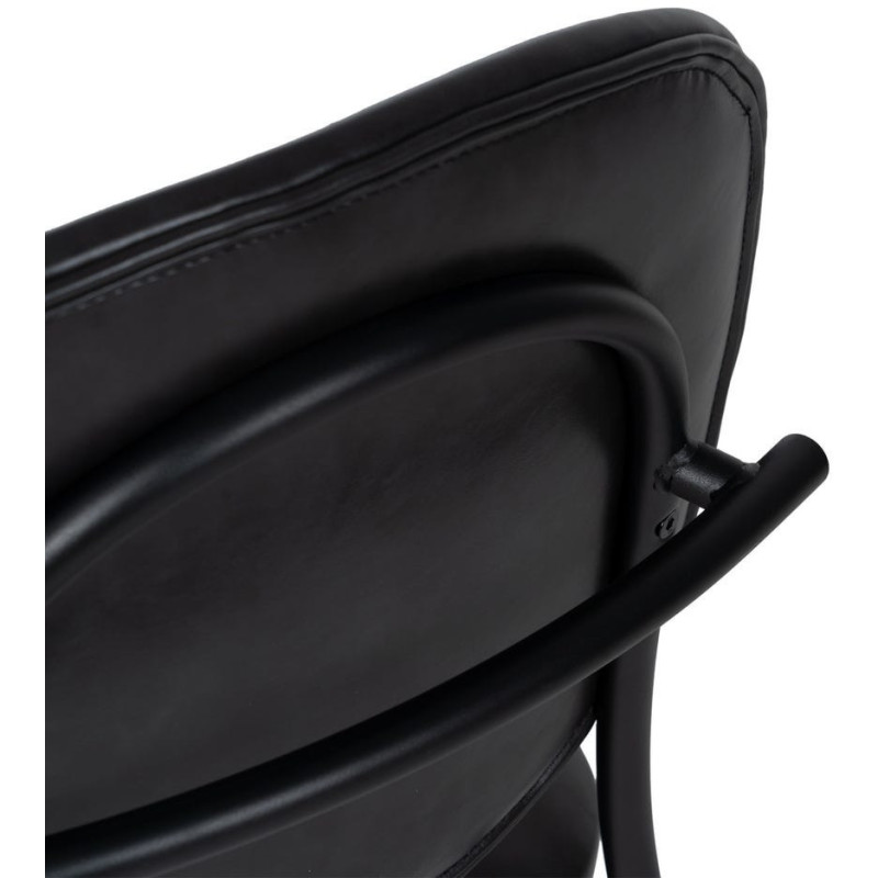 Chaise vintage chic en Polyuréthane Noir Métal Noir (Lot de 2) - 10