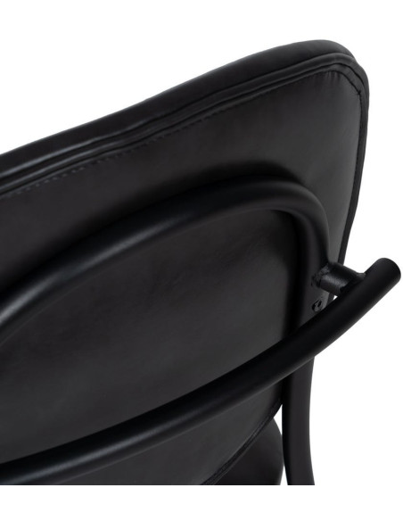 Chaise vintage chic en Polyuréthane Noir Métal Noir (Lot de 2) - 10