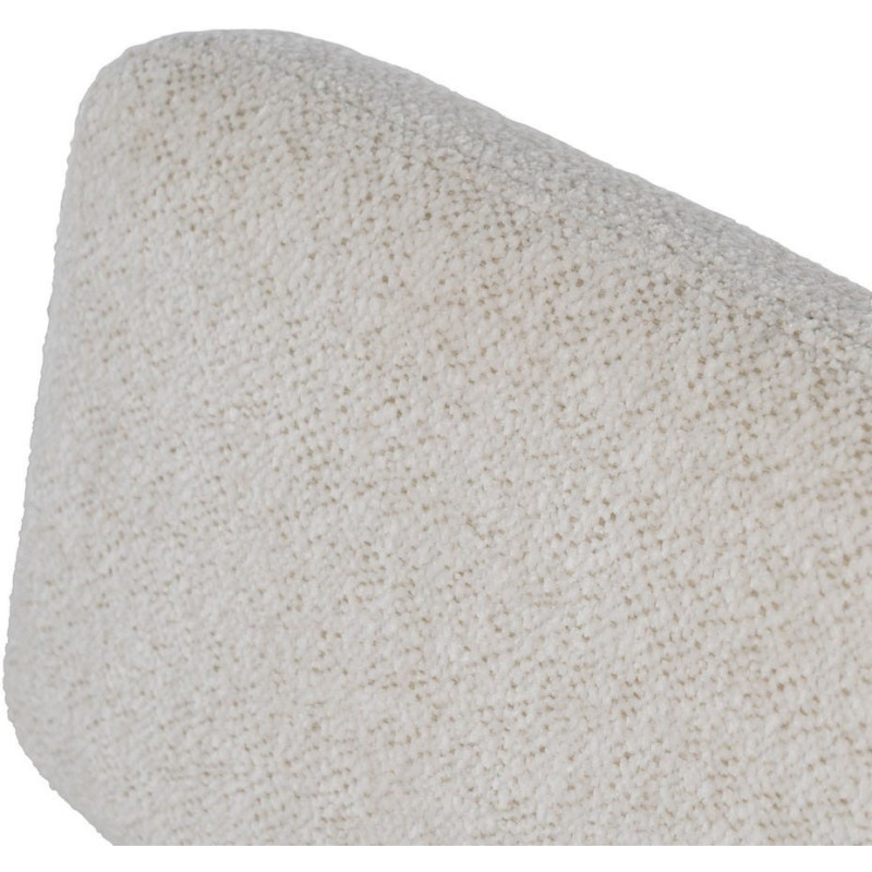 Chaise moderne bouclette en Tissu Blanc Bouclé Métal Noir Flavio (Lot de 4) - 6