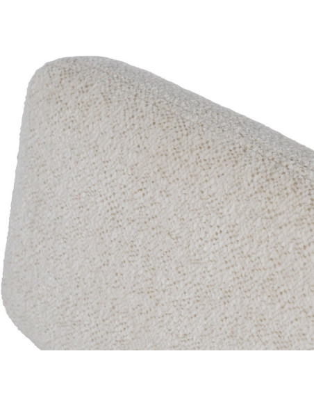 Chaise moderne bouclette en Tissu Blanc Bouclé Métal Noir Flavio (Lot de 4) - 6