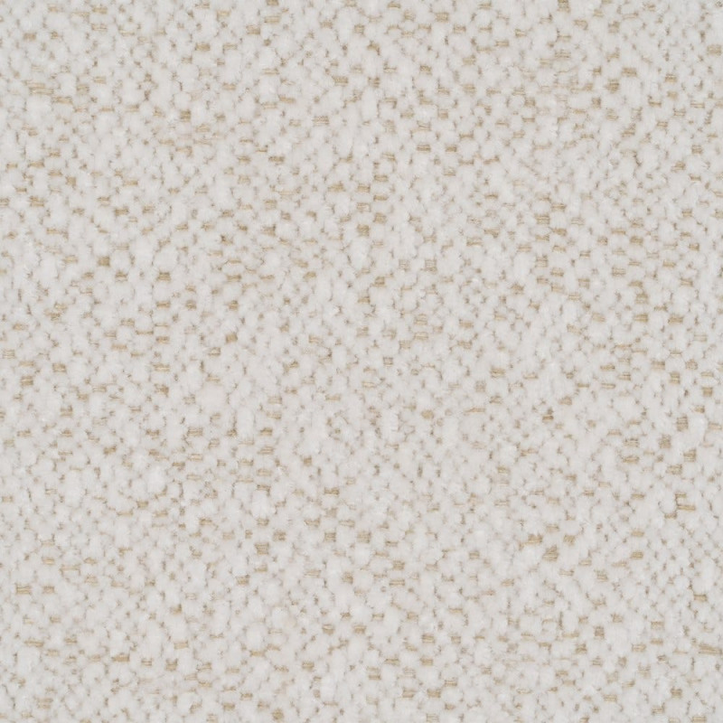 Chaise moderne bouclette en Tissu Blanc Bouclé Métal Noir Flavio (Lot de 4) - 11