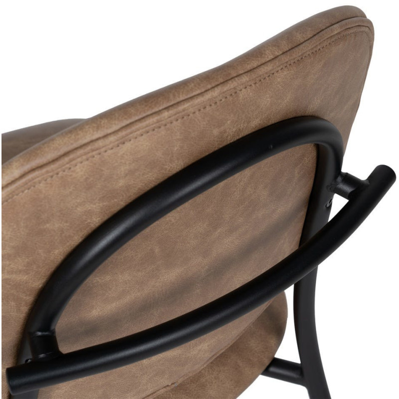 Chaise vintage chic en Polyuréthane Beige Métal Noir (Lot de 2) - 10