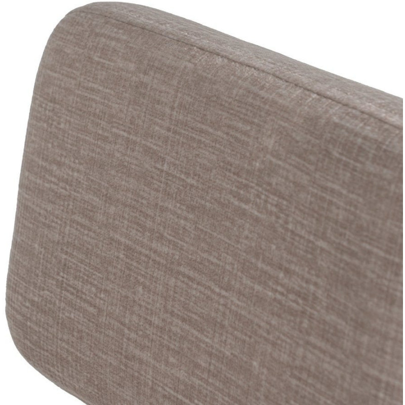 Tabouret de bar moderne en Tissu Beige Métal Noir Flavio (Lot de 4) - 6