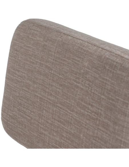 Tabouret de bar moderne en Tissu Beige Métal Noir Flavio (Lot de 4) - 6