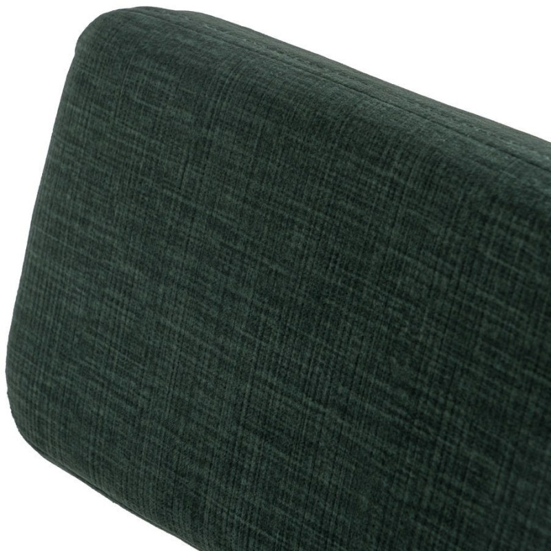 Tabouret de bar moderne en Tissu Vert Métal Noir Flavio (Lot de 4) - 6