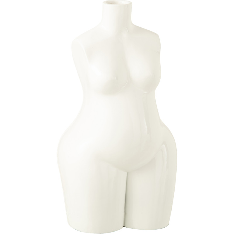 Vase Original XL Corps de femme Hauteur 47 cm en Résine Blanc Eleganti - 1