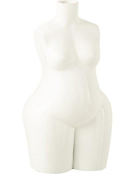 Vase Original XL Corps de femme Hauteur 47 cm en Résine Blanc Eleganti - 1