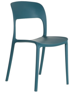 Chaise moderne design en Polypropylène Bleu Frida (Lot de 4) - 1