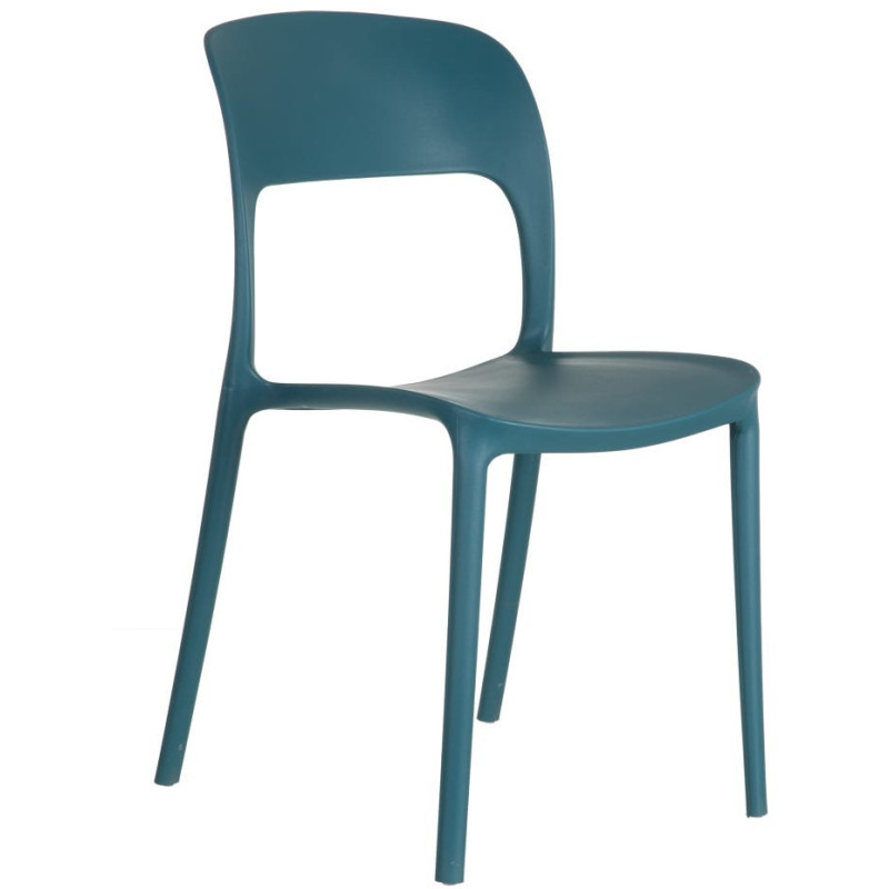 Chaise moderne design en Polypropylène Bleu Frida (Lot de 4) - 1