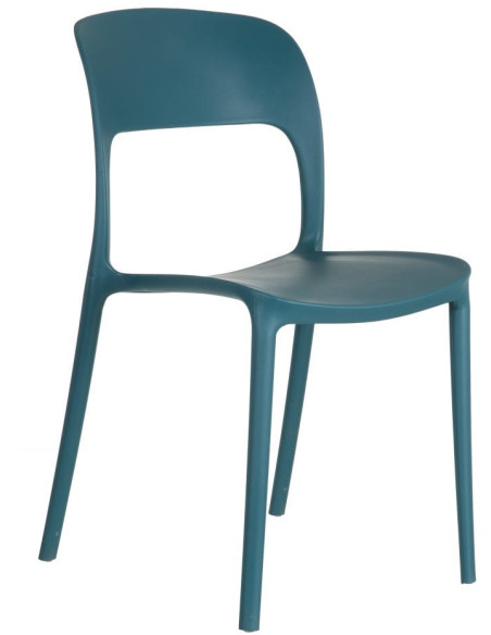 Chaise moderne design en Polypropylène Bleu Frida (Lot de 4) - 1