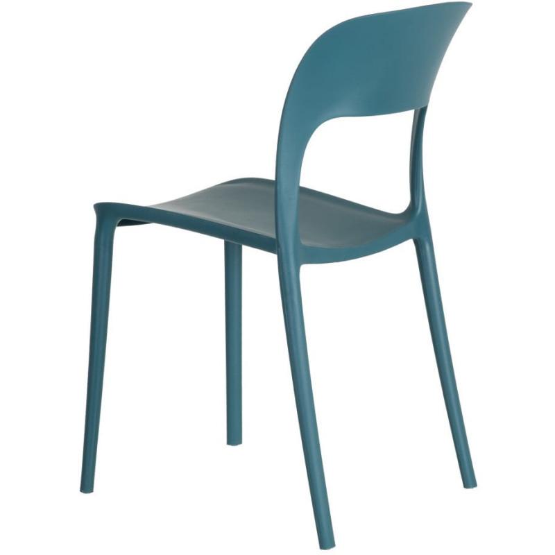 Chaise moderne design en Polypropylène Bleu Frida (Lot de 4) - 4