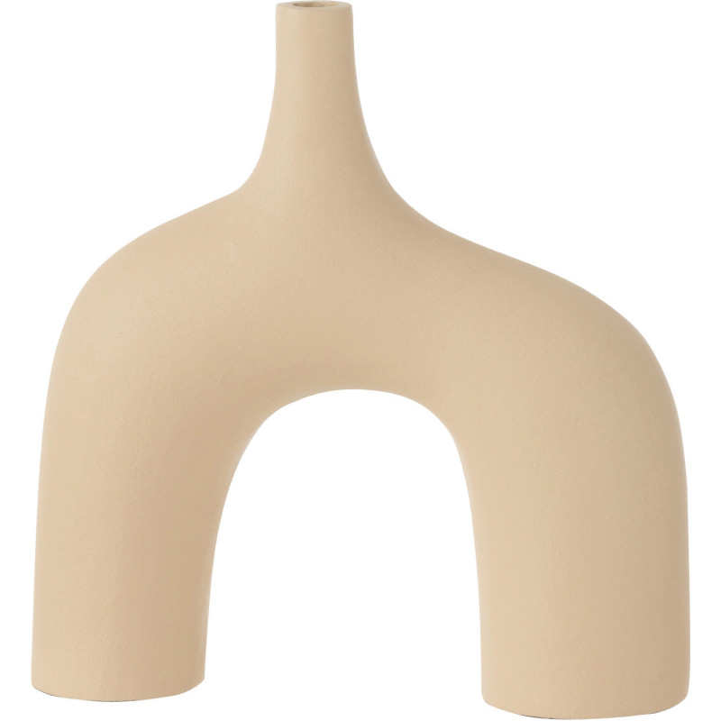 Vase Abstrait Jambes Hauteur 30 cm en Métal Beige Peroli - 1