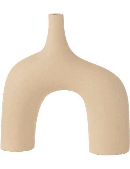 Vase Abstrait Jambes Hauteur 30 cm en Métal Beige Peroli - 1