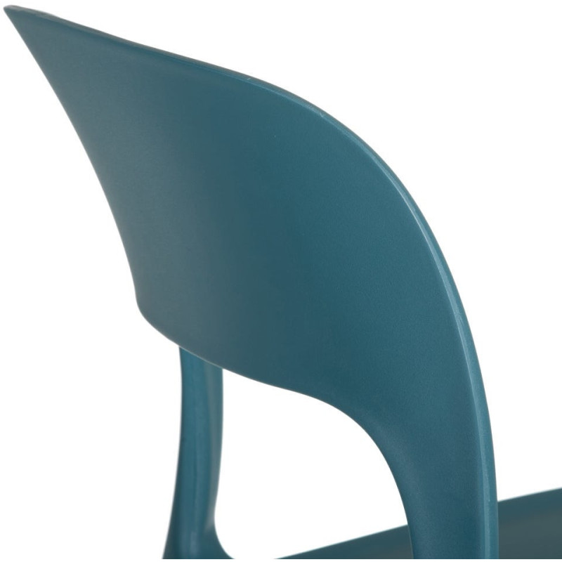 Chaise moderne design en Polypropylène Bleu Frida (Lot de 4) - 7