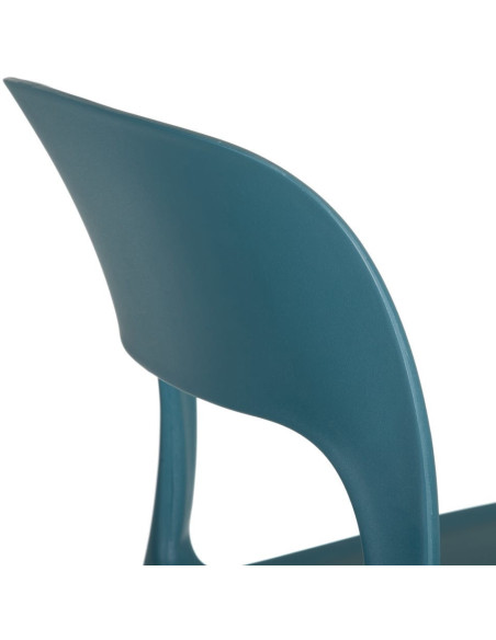 Chaise moderne design en Polypropylène Bleu Frida (Lot de 4) - 7
