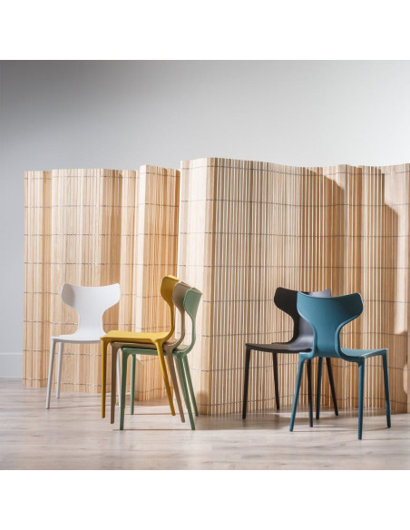 Chaise originale design en Polypropylène Vert menthe Yenia (Lot de 4) - 2