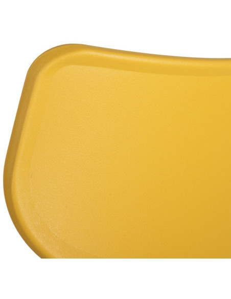 Chaise originale design en Polypropylène Jaune Yenia (Lot de 4) - 5