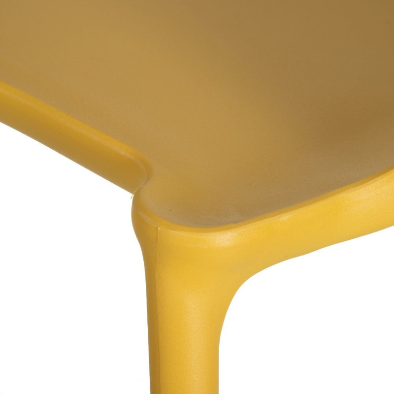 Chaise originale design en Polypropylène Jaune Yenia (Lot de 4) - 6