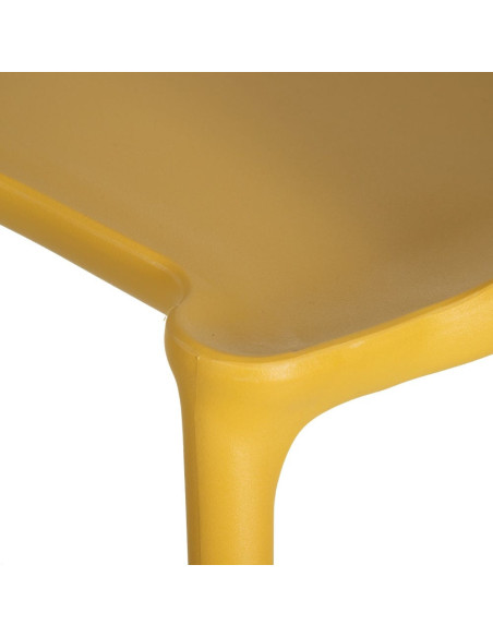 Chaise originale design en Polypropylène Jaune Yenia (Lot de 4) - 6