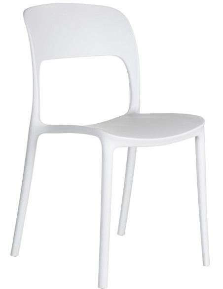 Chaise moderne design en Polypropylène Blanc Frida (Lot de 4) - 1
