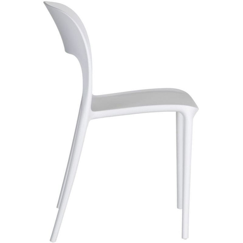 Chaise moderne design en Polypropylène Blanc Frida (Lot de 4) - 3